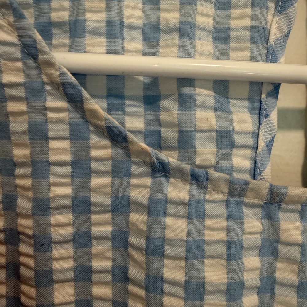Crown & Ivy Women's Blue Gingham Shift Dress - Picture 4 of 4